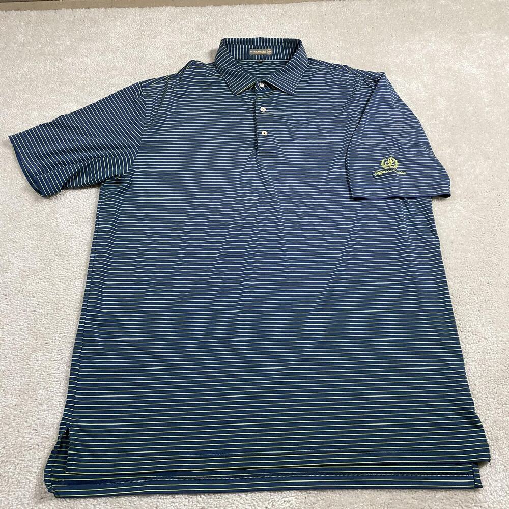 Peter Millar Polo Shirt Mens XL Blue Summer Comfort Golf Jefferson Landing